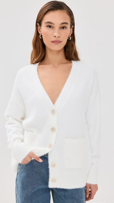 Good American Oversized Plush Cardigan