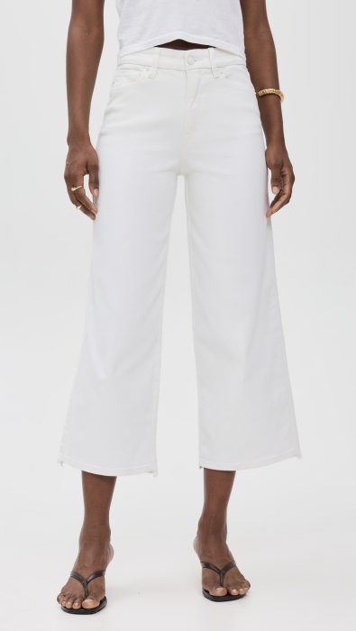 Good American Good Waist Cropped Palazzo Jeans
