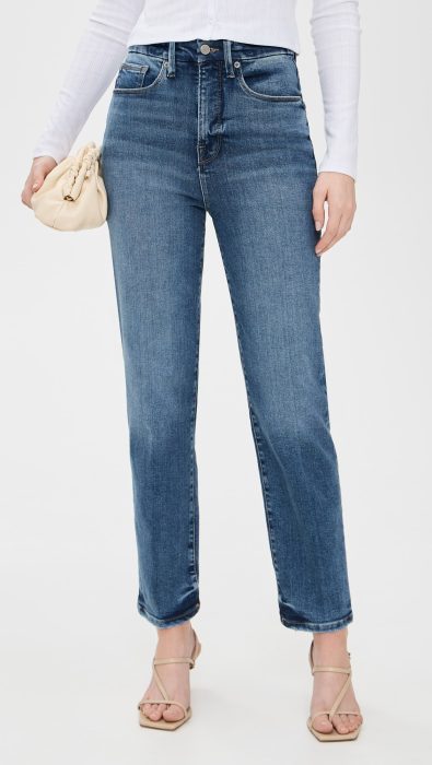 Good American Good Boy Straight Light Compression Jeans