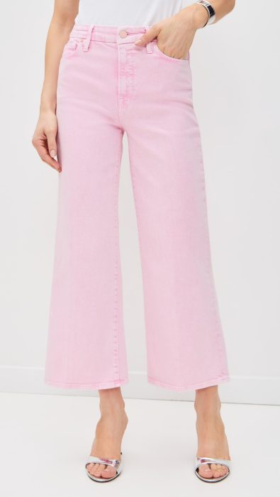 Good American Good Waist Cropped Palazzo Jeans