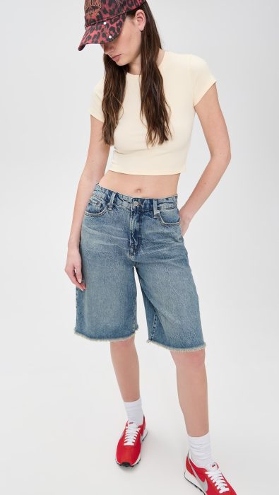 Good American Good Standard Ease Bermuda Shorts