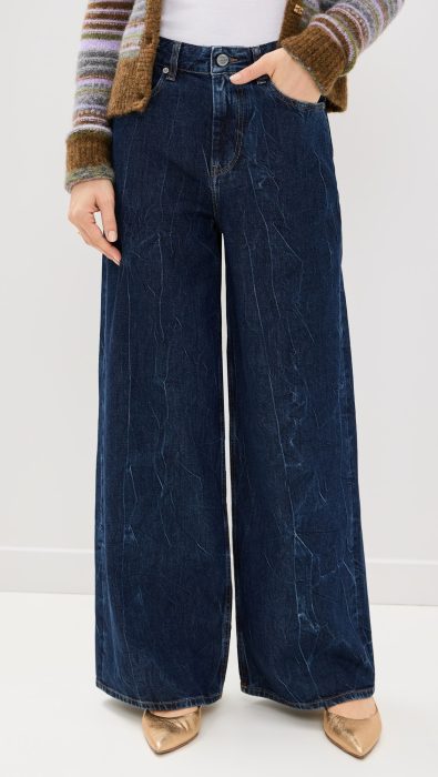 GANNI Crinkled Future Denim Marri Jeans
