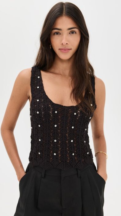 Generation Love Sol Crystal Pointelle Knit Tank