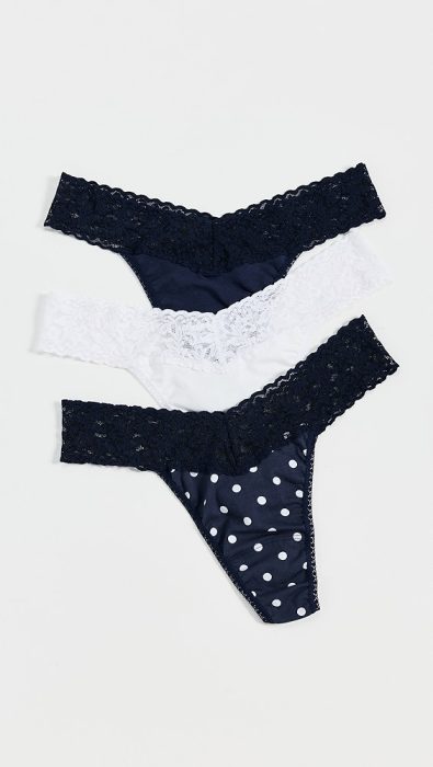 Hanky Panky Cotton Original Rise Thong 3 Pack
