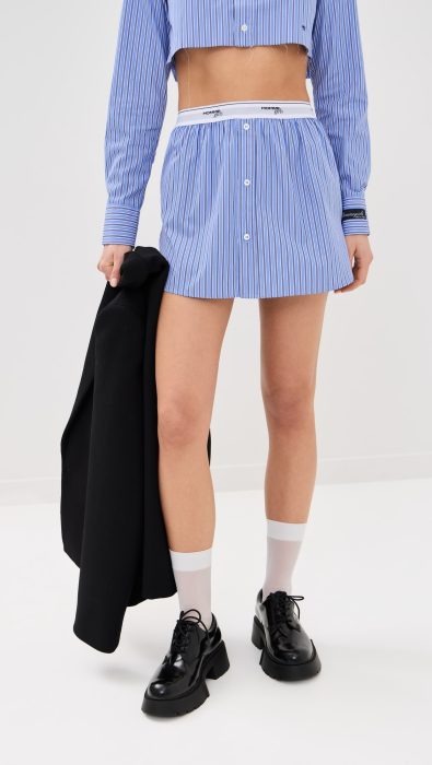 HOMMEGIRLS Shirttail Mini Skirt
