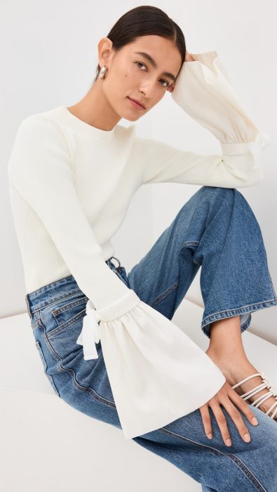 SIMKHAI Agata Long Sleeve Top