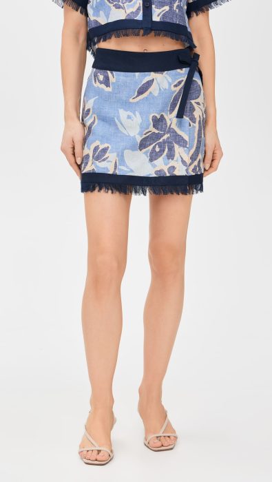 SIMKHAI Bethany Mini Wrap Skirt