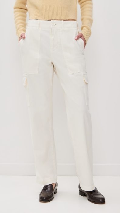 James Perse Stretch Herringbone Twill Oversized Utility Pants
