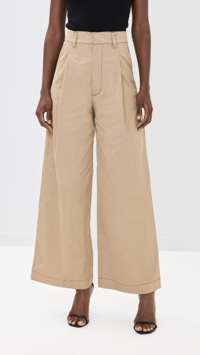 Kika Vargas Khaki Gabardine Olympe Pants