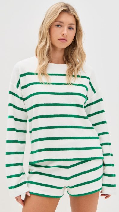 La Ligne Terry Long Sleeve Breton T-Shirt