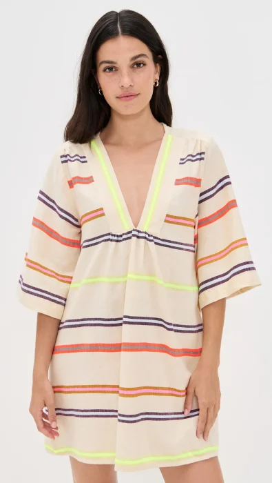 lemlem Belkis V Neck Caftan