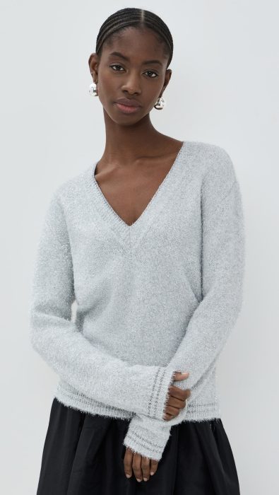 Le Superbe Celestial Knit V Neck Sweater