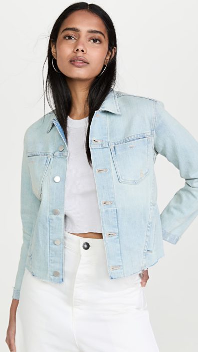 L'AGENCE Janelle Slim Raw Edge Jacket