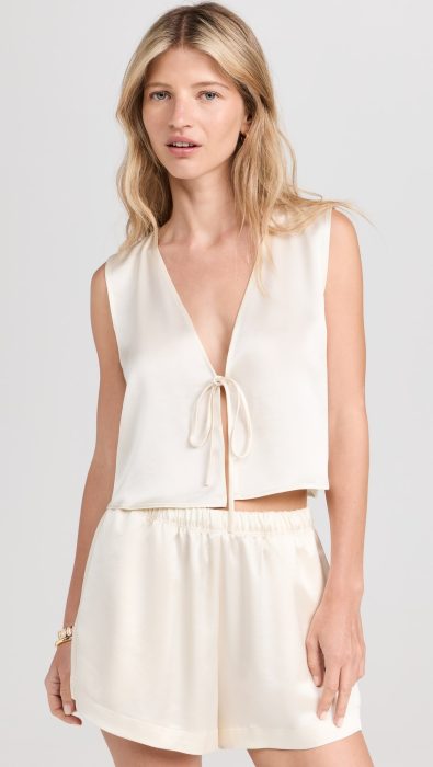 Leset Barb Tie Top