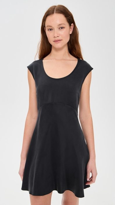 Lunya Washable Silk Cap Sleeve Mini Dress