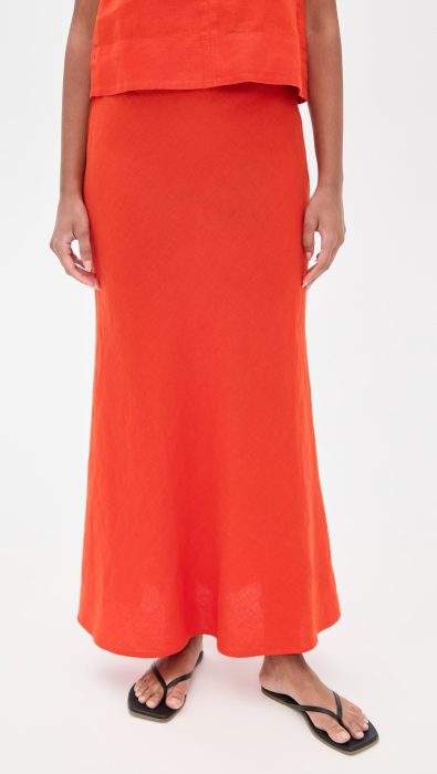 Madewell Linen Maxi Slip Skirt
