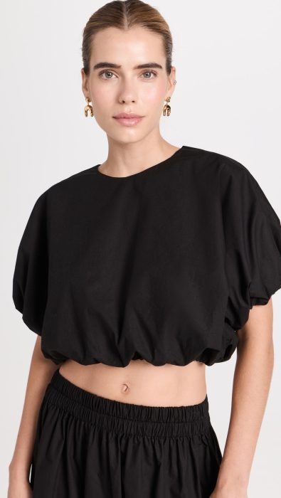 MIKOH Opihi Bubble Sleeve Crop Top