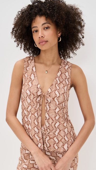 MINKPINK Koa Tie Top