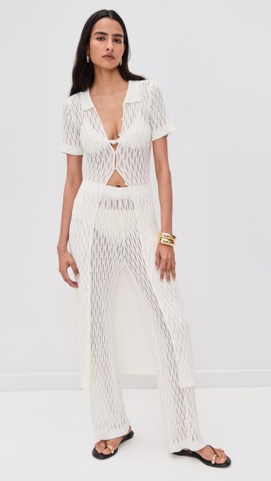 MINKPINK Kirra Pointelle Knit Top