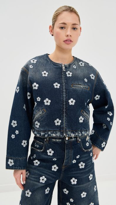 Marc Jacobs Sequin Daisy Cropped Jacket