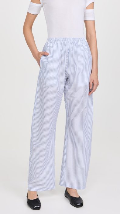 MM6 Maison Margiela Striped Cotton Poplin Pants