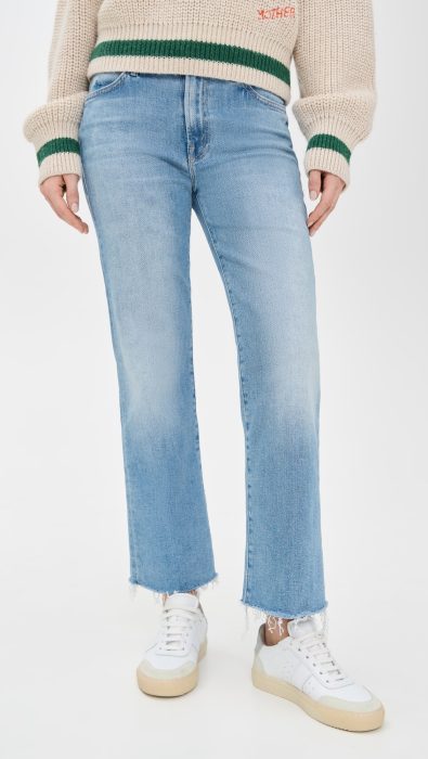 MOTHER The Kick It Ankle Fray Jeans