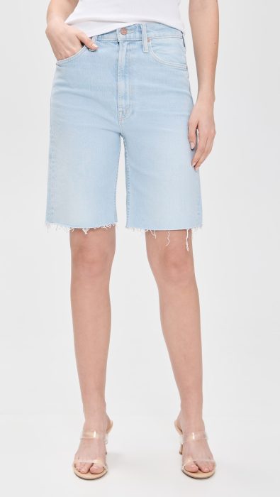 MOTHER Rider Bermuda Fray Shorts