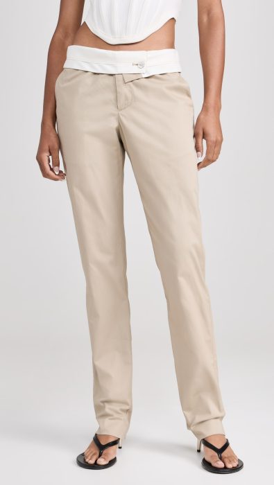 Marissa Webb Leo Foldover Waist Chino Pants