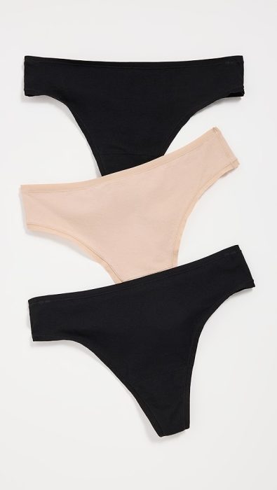 Natori Natori Bliss Bare Cotton Thong 3-Pack