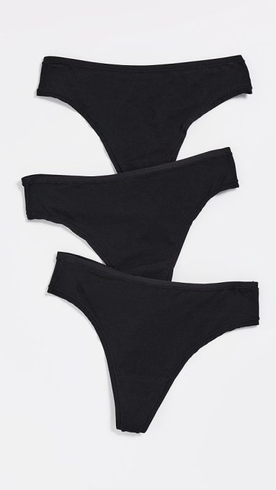 Natori Bliss Bare Cotton Thong 3-Pack