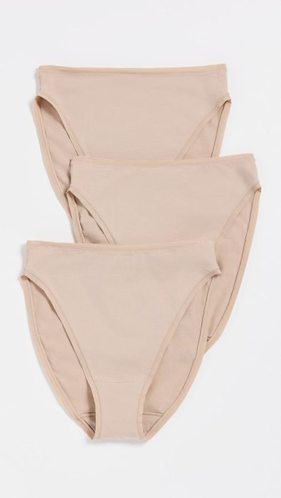 Natori Bliss Bare Cotton High Cut Briefs 3 Pack