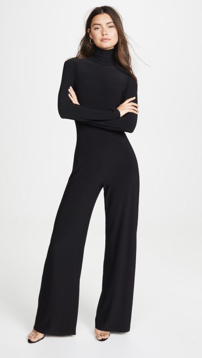 Norma Kamali Long Sleeve Turtleneck Jumpsuit