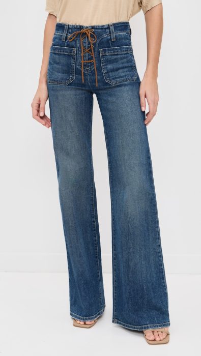 Nili Lotan Florence Lace Up Jeans
