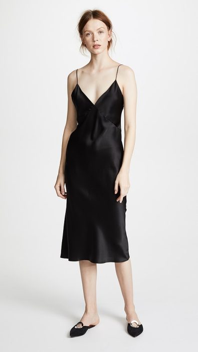 Olivia von Halle Issa Jet Black Slip