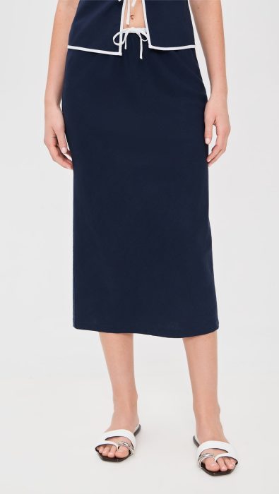 Onia Air Linen Midi Skirt