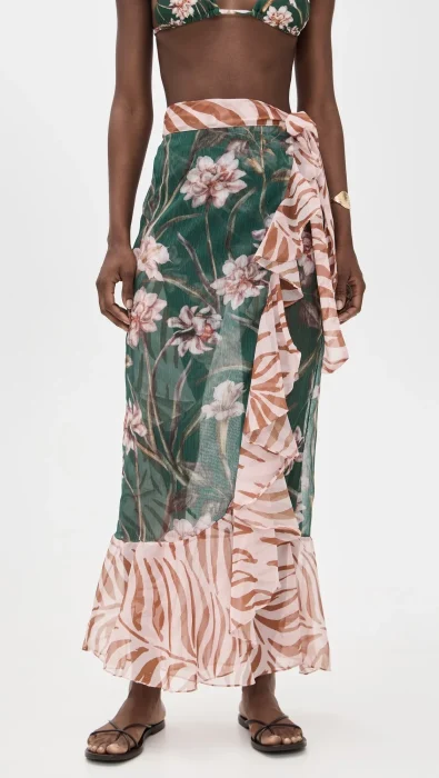 PatBO Botanic Retro Wrap Skirt