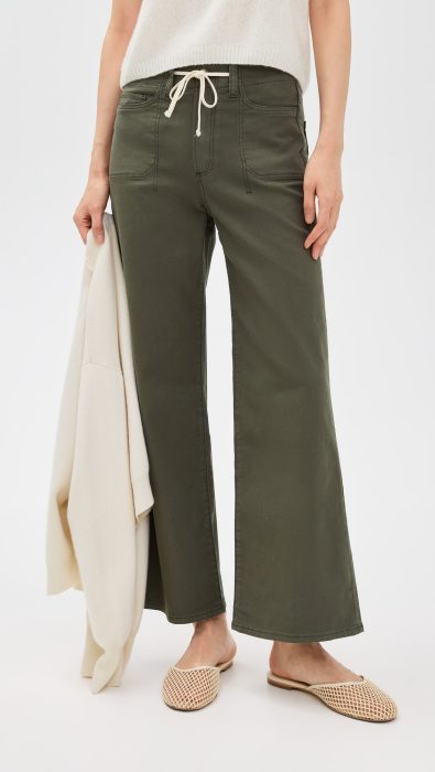 PAIGE Ari Waistband Tie and Stitch Thru Utility Pockets Pants