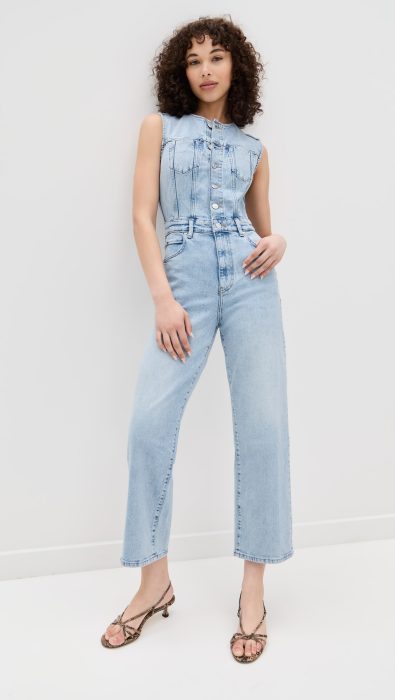 PAIGE Cirie Ankle Denim Jumpsuit
