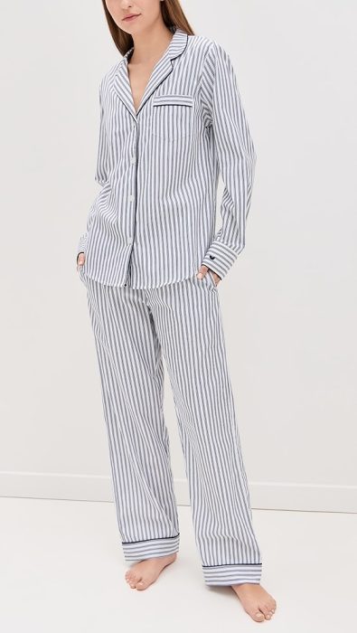 Petite Plume French Ticking Twill Pajamas