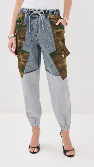 3.1 Phillip Lim Patchwork Camo Ripstop Joggers