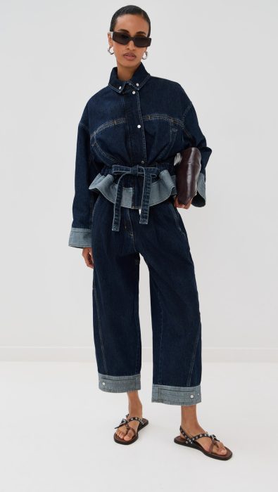 3.1 Phillip Lim Curved Wide Leg Cropped Pants