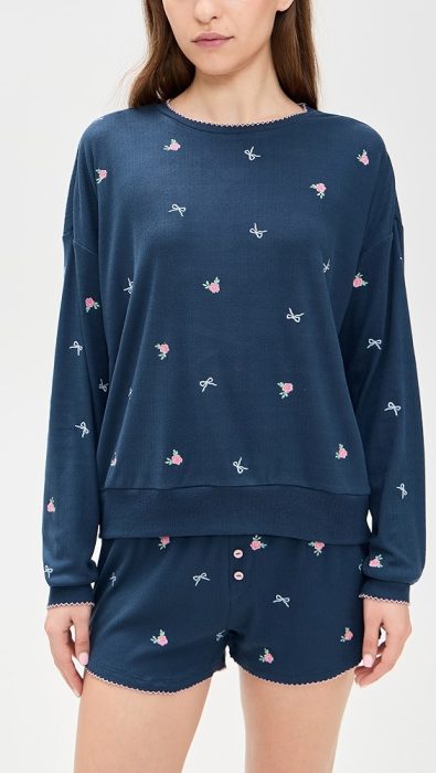 PJ Salvage Rose Pajama Top