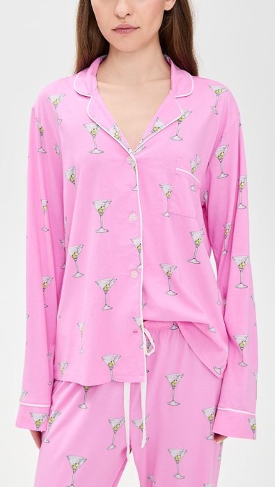 PJ Salvage Martini Long Sleeve Pajama Top