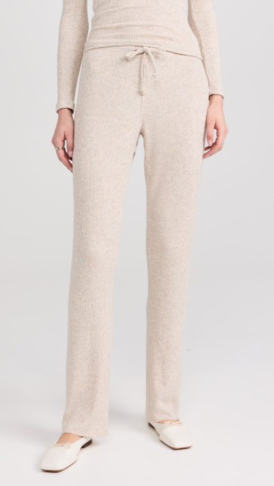 perfectwhitetee Sweater Rib Straight Leg Pants