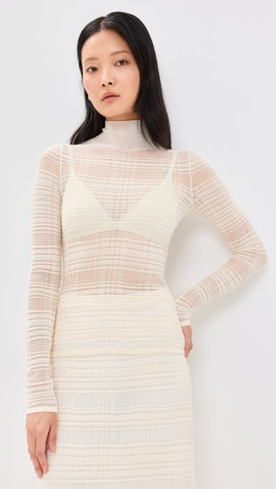 Proenza Schouler White Label Stefanie Sweater in Plaid Knits