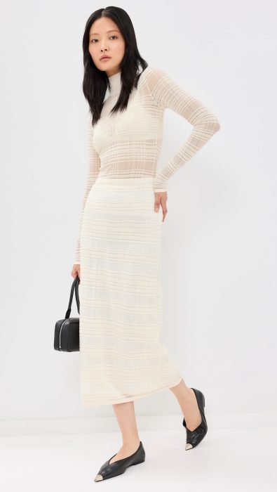 Proenza Schouler White Label Elsa Skirt in Plaid Knits
