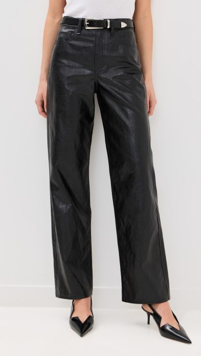 rag & bone Shea Faux Leather Foil Pants