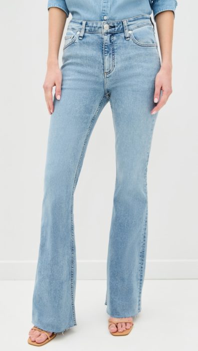 rag & bone Flexi Dahlia Mid-Rise Full Length Flare Jeans
