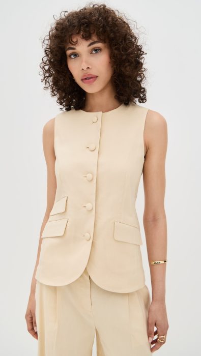 rag & bone Slade Crew Linen Vest
