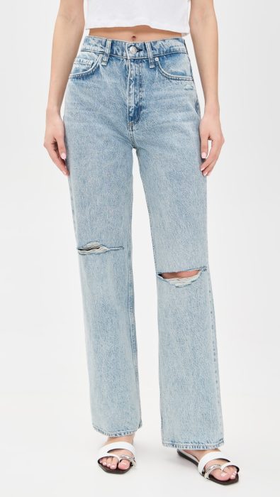 rag & bone Shea High-Rise Relaxed Straight Full Length Jeans